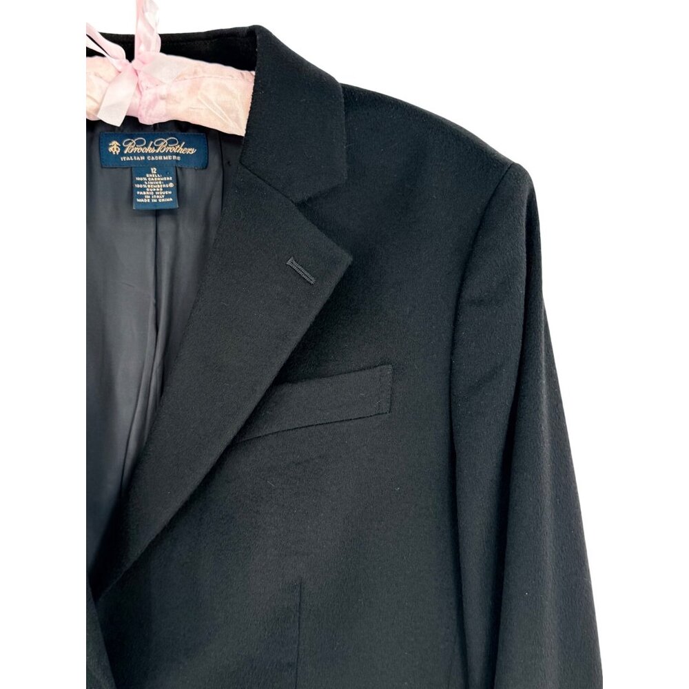 Brooks Brothers Loro Piana Black Italian Luxury Cashmere Blazer Jacket Workwear - Picture 3 of 16
